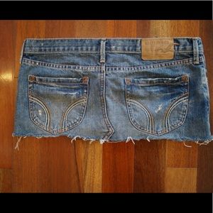 Hollister dark denim mini skirt